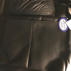 Custom made brand new leather laptop bag.